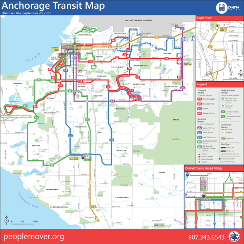 People Mover Route Maps and Bus Stop Lists